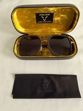 NWNT Police Jolie SPLA20 Women’s Sunglasses with Gold Bridge